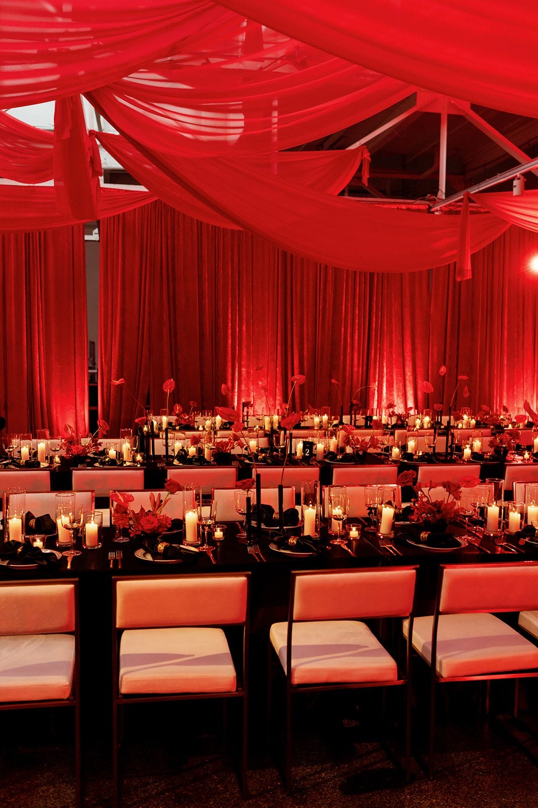 Backdrop Pipe and Drape Moxie Chairs