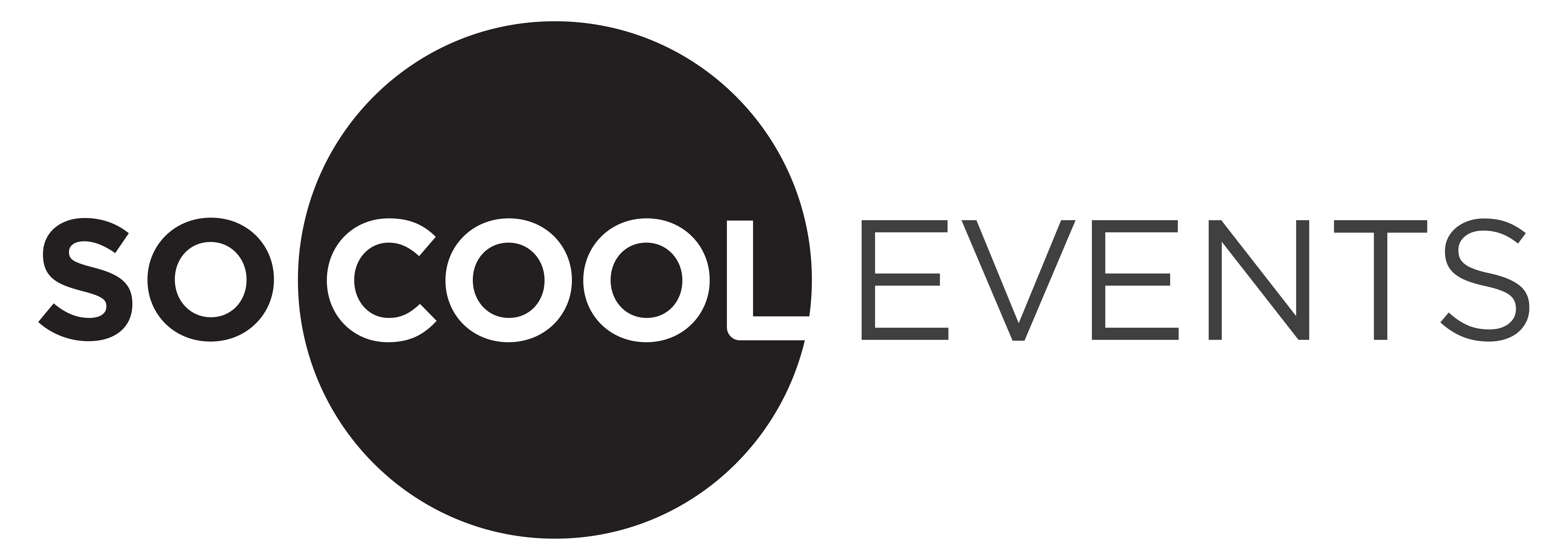So Cool Events Black Logo