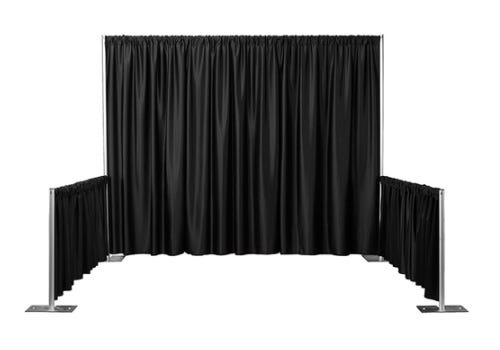 dinner table with black sequin tablecloths